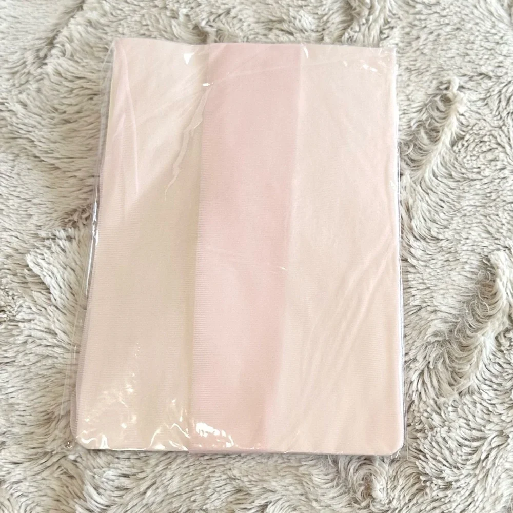 Pastel Pink Thigh High Sheer Stockings With Lace Stretchy NEW